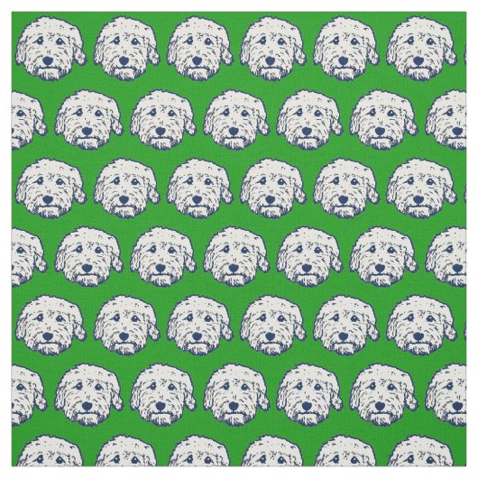 Grüner Hund Stoff (Muster)