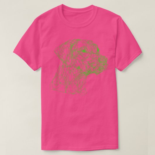 Grüner Hund T-Shirt (Design vorne)