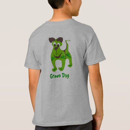 Grüner Hund T-Shirt (Rückseite)