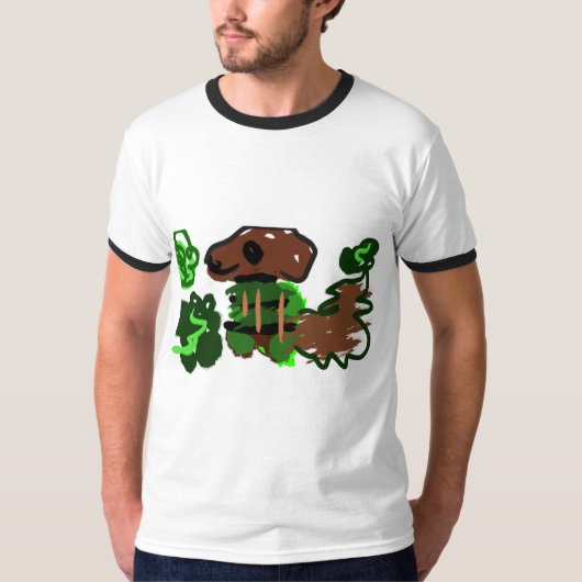 grüner Hund T-Shirt (Vorderseite)