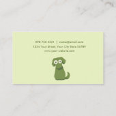 Grüner Hund Visitenkarte (Rückseite)