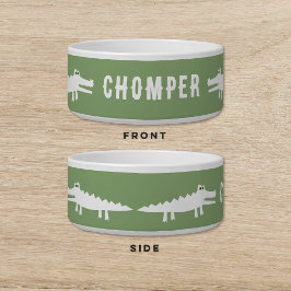 Grüner Hundekatze Napf