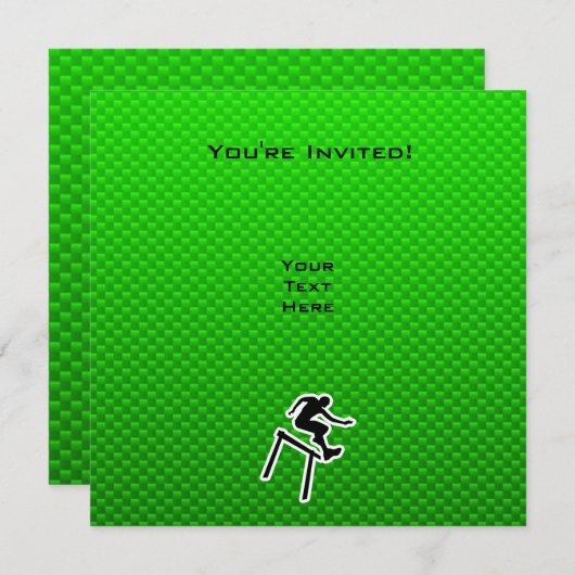 Grüner Hurrikan Einladung (Vorne/Hinten)