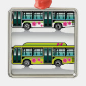 Grüner hybrider Busvektor Ornament Aus Metall (Vorne)