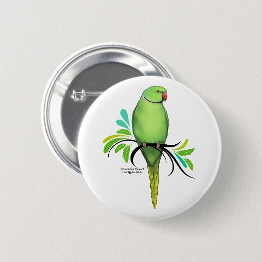 Grüner Indianerapfel Button (Vorne & Hinten)