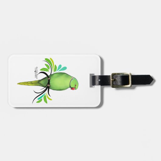 Grüner Indianerapfel Gepäckanhänger (Vorderseite horizontal)