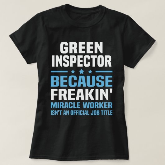 Grüner Inspektor T-Shirt (Design vorne)
