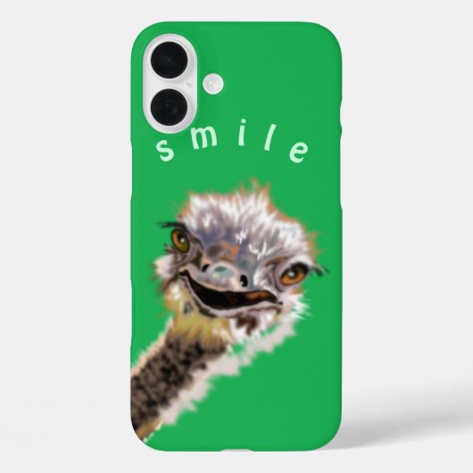 Grüner iPhone-Hülle mit lustigem Strauß - Lächeln Case-Mate iPhone Hülle (Rückseite)