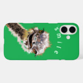 Grüner iPhone-Hülle mit lustigem Strauß - Lächeln Case-Mate iPhone Hülle (Rückseite (Horizontal))