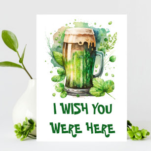 Grüner Irischer Bierkrug St. Patrick's Day Ankündigung