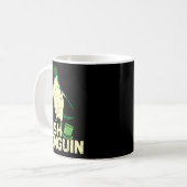 Grüner irischer Pinguin Süß St Patricks Day Tier L Kaffeetasse (Vorderseite Links)