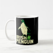 Grüner irischer Pinguin Süß St Patricks Day Tier L Kaffeetasse (Links)