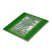 Grüner irischer Segen Fliese (Seite)