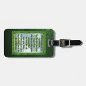 Grüner irischer Segen Gepäckanhänger (Vorderseite horizontal)