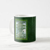 Grüner irischer Segen Kaffeetasse (Vorderseite Links)