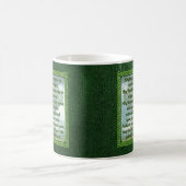 Grüner irischer Segen Kaffeetasse (Mittel)