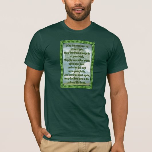 Grüner irischer Segen T-Shirt (Vorderseite)