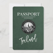 Grüner Irland-Passport Save The Date (Vorderseite)