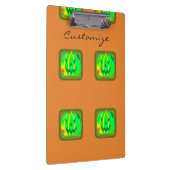 Grüner Jack oder Laterne Halloween Thunder_Cove Klemmbrett (Rechts)