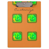 Grüner Jack oder Laterne Halloween Thunder_Cove Klemmbrett (Vorderseite)