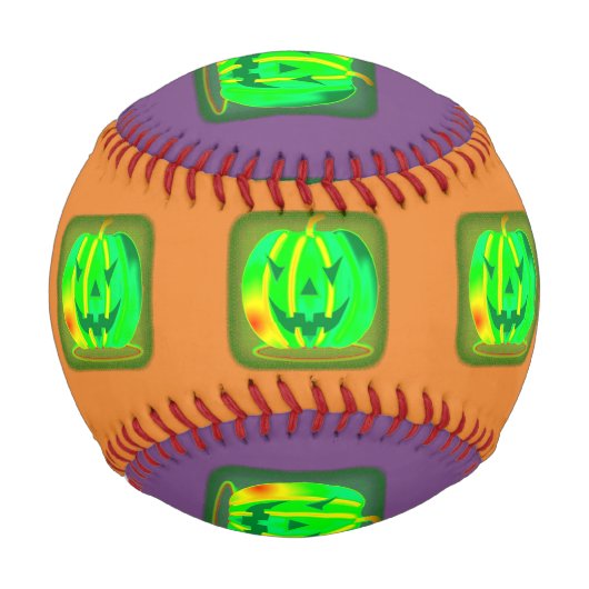 Grüner Jack o'lantern Halloween Thunder_Cove Baseball (Rückseite)