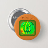 Grüner Jack o'lantern Halloween Thunder_Cove Button (Vorne & Hinten)