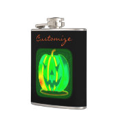 Grüner Jack o'lantern Halloween Thunder_Cove Flachmann (Links)