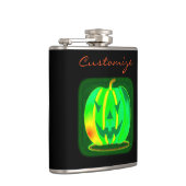 Grüner Jack o'lantern Halloween Thunder_Cove Flachmann (Rechts)