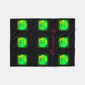 Grüner Jack o'lantern Halloween Thunder_Cove Fleecedecke (Vorderseite (Horizontal))