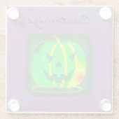 Grüner Jack o'lantern Halloween Thunder_Cove Glasuntersetzer (Rückseite)