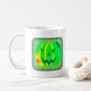 Grüner Jack o'lantern Halloween Thunder_Cove Kaffeetasse