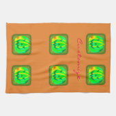 Grüner Jack o'lantern Halloween Thunder_Cove Küchentuch (Horizontal)