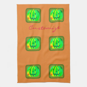 Grüner Jack o'lantern Halloween Thunder_Cove Küchentuch