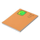 Grüner Jack o'lantern Halloween Thunder_Cove Notizblock (Rotiert)