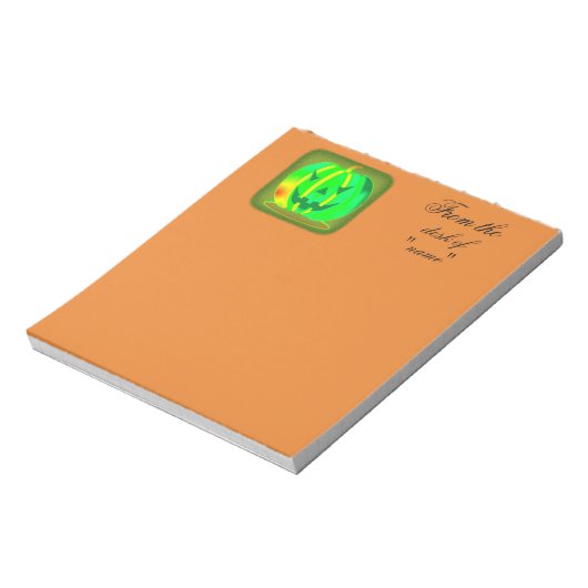 Grüner Jack o'lantern Halloween Thunder_Cove Notizblock (Rotiert)