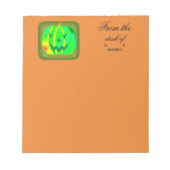 Grüner Jack o'lantern Halloween Thunder_Cove Notizblock (Vorderseite)