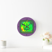 Grüner Jack o'lantern Halloween Thunder_Cove Runde Wanduhr (Zuhause)