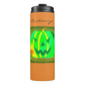 Grüner Jack o'lantern Halloween Thunder_Cove Thermosbecher (Vorderseite)