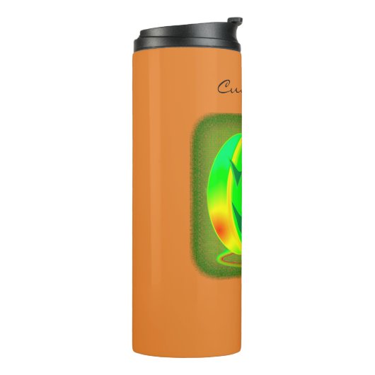 Grüner Jack o'lantern Halloween Thunder_Cove Thermosbecher (Nach links gedreht)