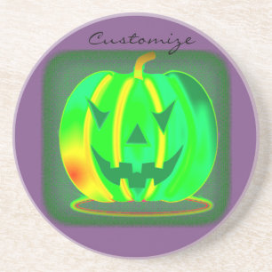 Grüner Jack o'lantern Halloween Thunder_Cove Untersetzer