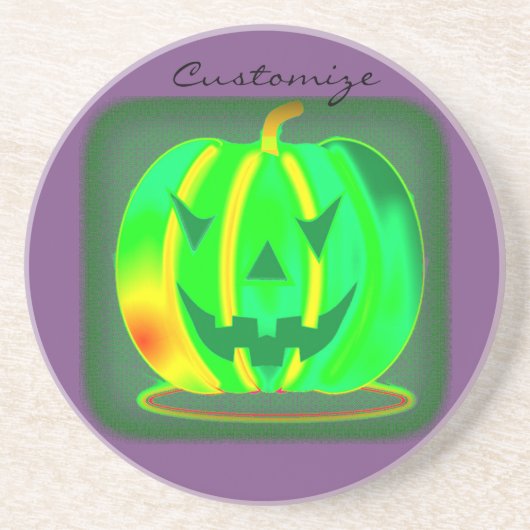 Grüner Jack o'lantern Halloween Thunder_Cove Untersetzer (Vorne)