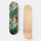 Grüner Jasper und goldene Adern. Skateboard (Vorderseite)