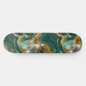 Grüner Jasper und goldene Adern. Skateboard (Horizontal)