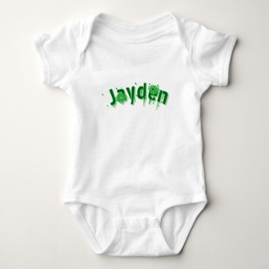 Grüner Jayden-Name, Baby Strampler (Vorderseite)