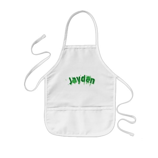 Grüner Jayden-Name, Kinderschürze (Vorne)
