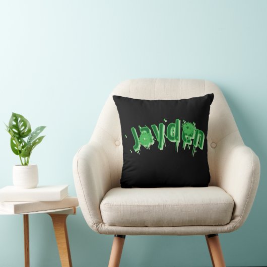 Grüner Jayden-Name, Kissen (Stuhl )