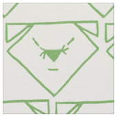 Grüner Jeansanime-Hundegemustertes Gewebe Stoff (Nahaufnahme)