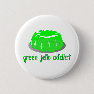Grüner Jello Süchtiger Button