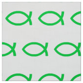 Grüner Jesus-Fisch Stoff (Muster)