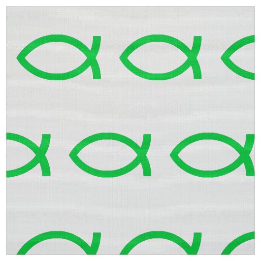 Grüner Jesus-Fisch Stoff (Muster)